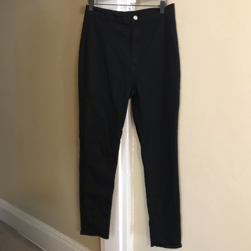 Black Super High Waist Skinnies by Fashion Nova
